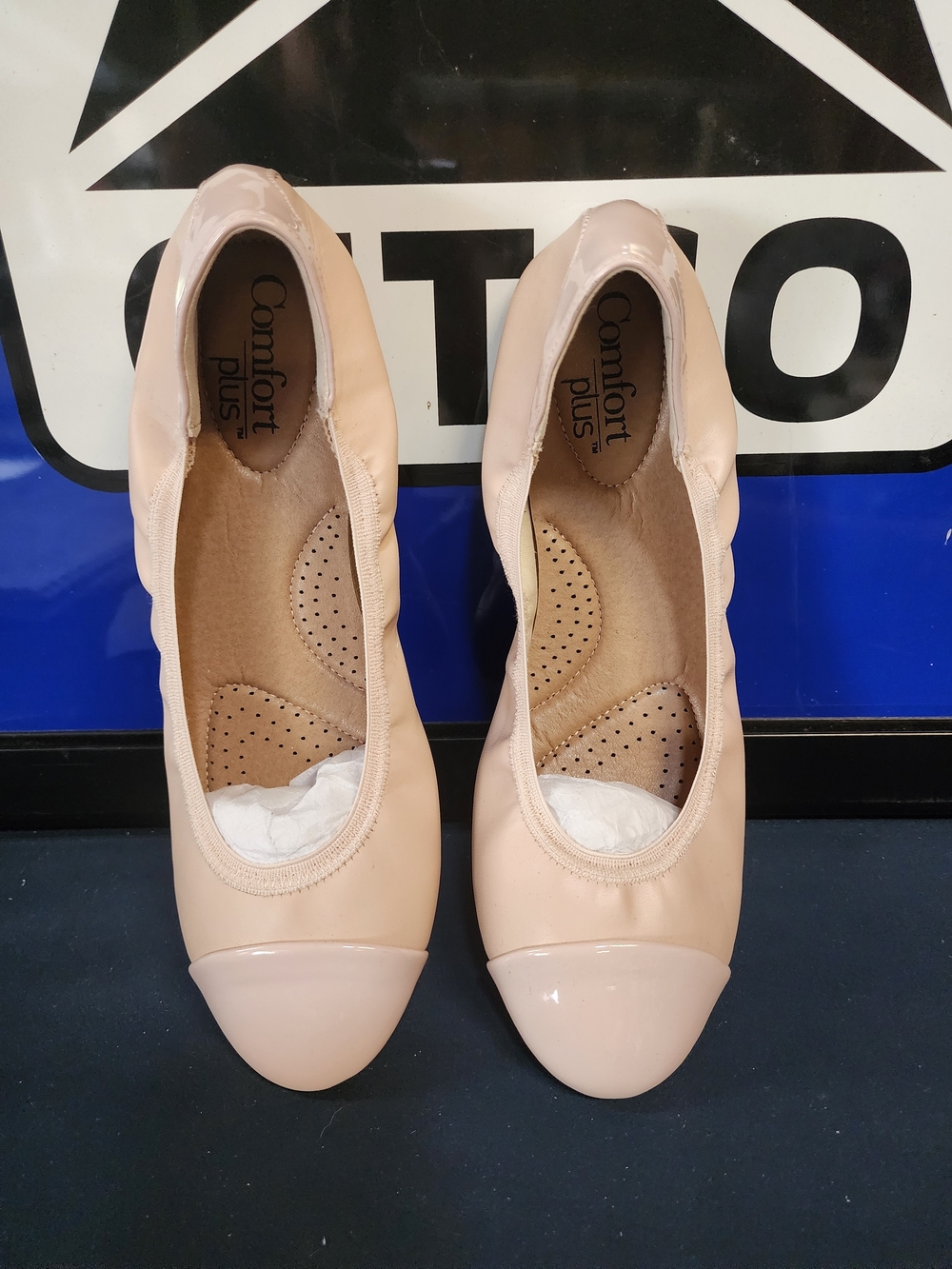 Comfort Plus Patent Toe Ballet Flats in Pink